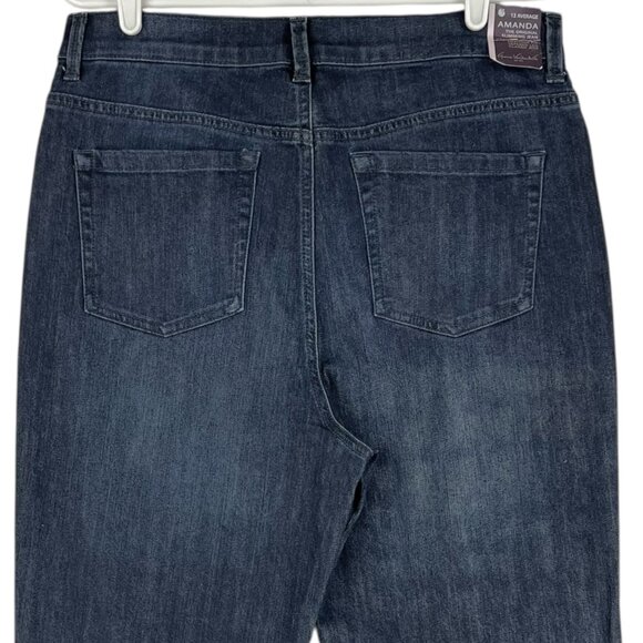 Gloria Vanderbilt Amanda Womens Mid-Rise Tapered Blue Slimming Jeans Size 12 NWT - Picture 4 of 10